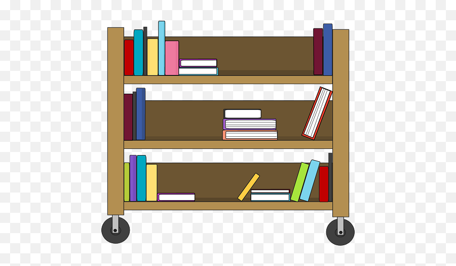 Book Shelf Transparent Png Clipart - Library Book Cart Clipart,Bookshelf Png