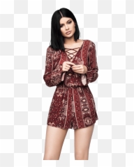 Kylie Jenner Red Skirt Png Image - Kylie Jenner Transparent Background,Skirt Png