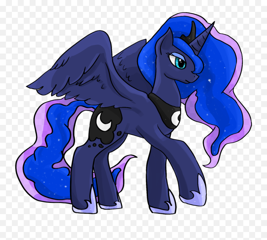 Female Mare Pony Princess Luna - Cartoon Png,Luna Transparent Background