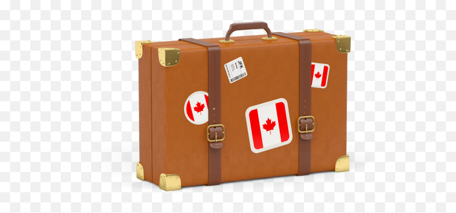Travel Suitcase Icon Illustration Of Flag Canada - Luggage With Flag Flag Of Canada Png,Luggage Png