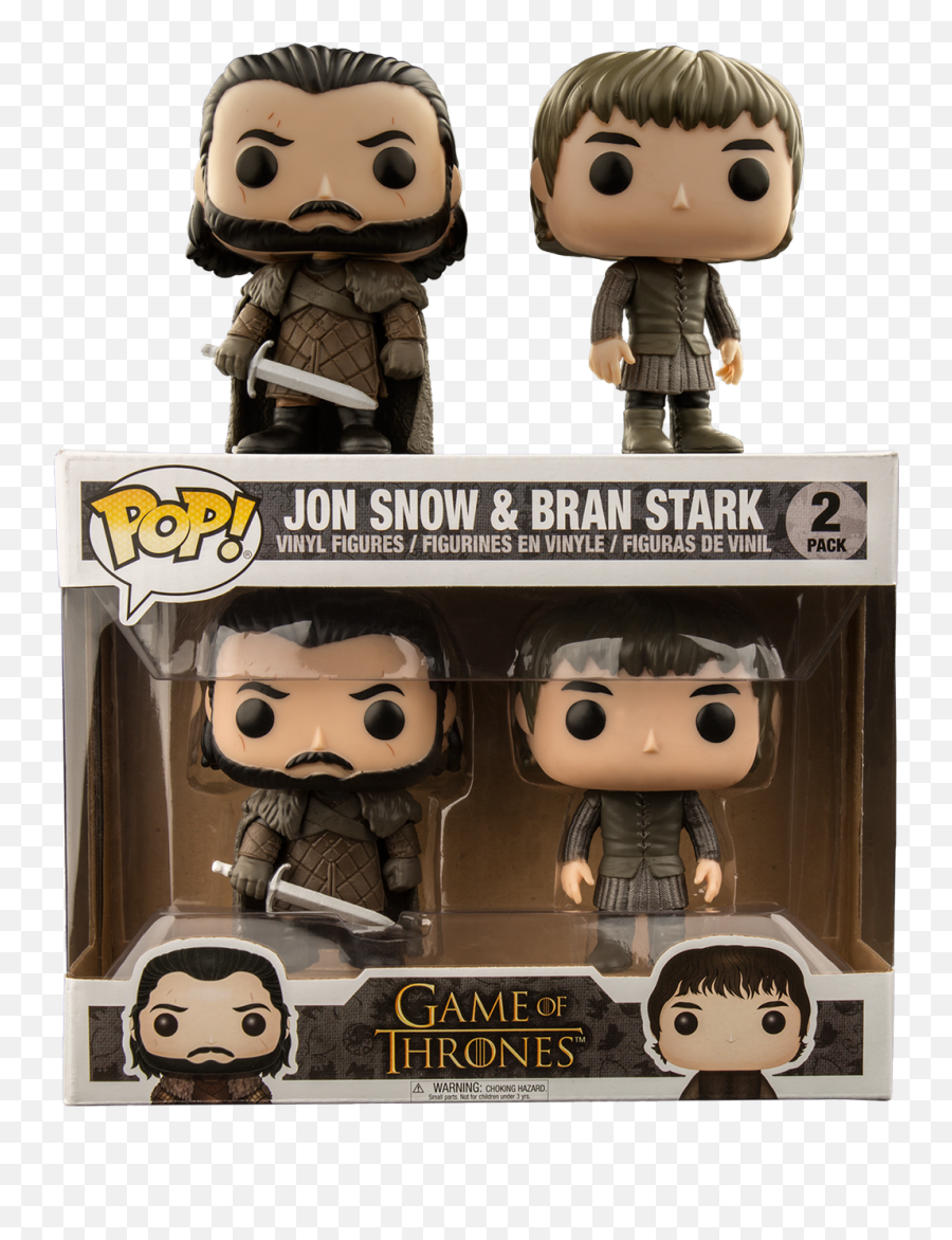 Game Of Thrones - Jon Snow U0026 Bran Stark Us Exclusive Pop Vinyl Figure 2pack Jon Snow Funko Pop Png,Jon Snow Png