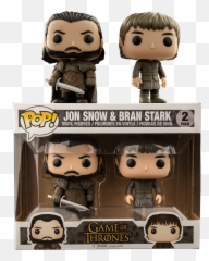 Game Of Thrones - Jon Snow U0026 Bran Stark Us Exclusive Pop Vinyl Figure 2pack Jon Snow Funko Pop Png,Jon Snow Png