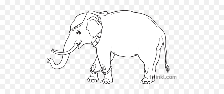 Hamlet The White Elephant Side View Black And - Indian Elephant Png,White Elephant Png