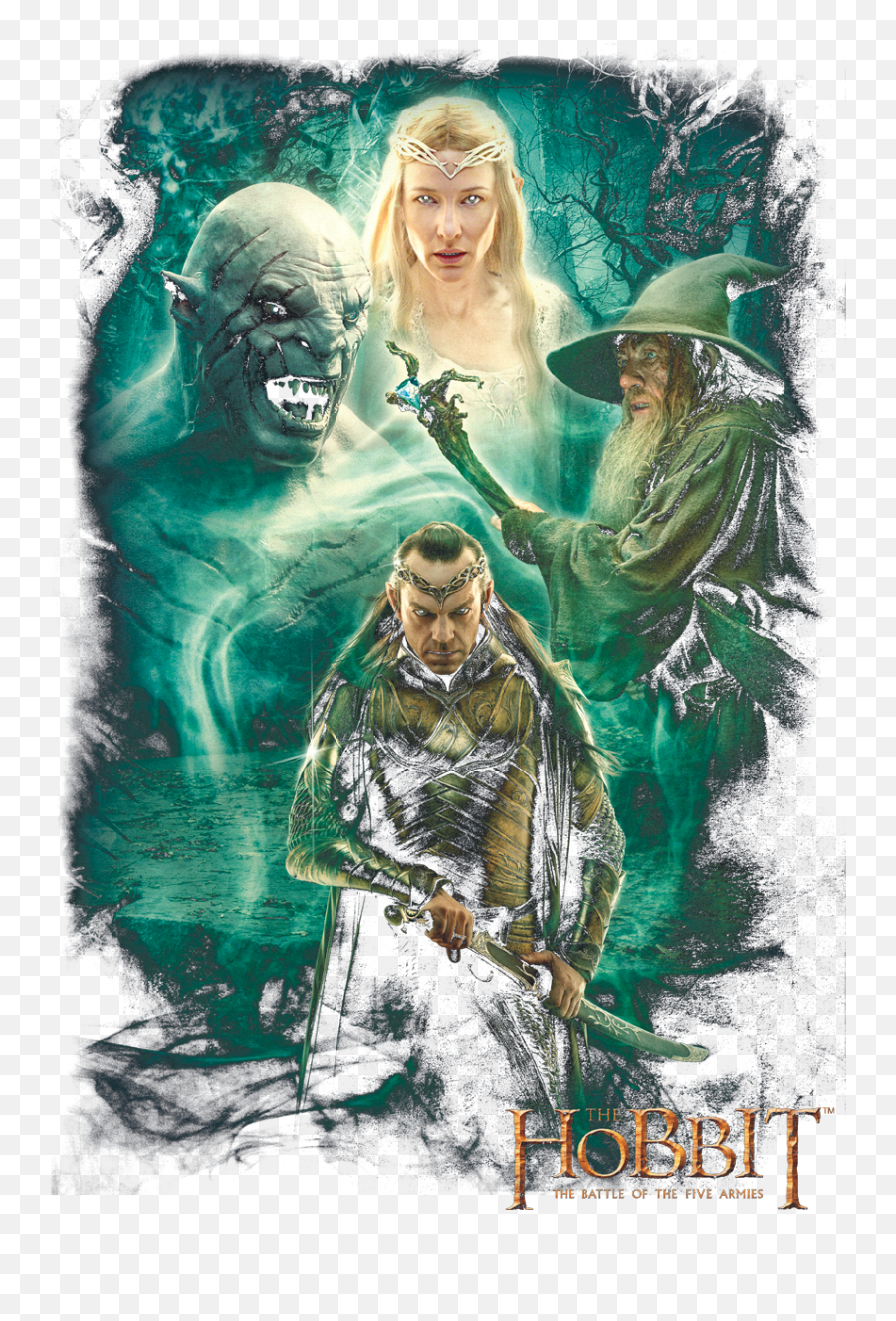 Download Hd The Hobbit Elronds Crew Menu0027s Ringer T - Shirt Art Png,The Hobbit Png