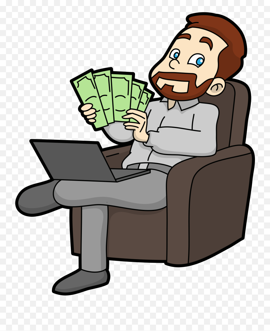 Sit Clipart Authoru0027s Chair Picture 2044301 - Man Counting Money Png,Person Sitting In Chair Png