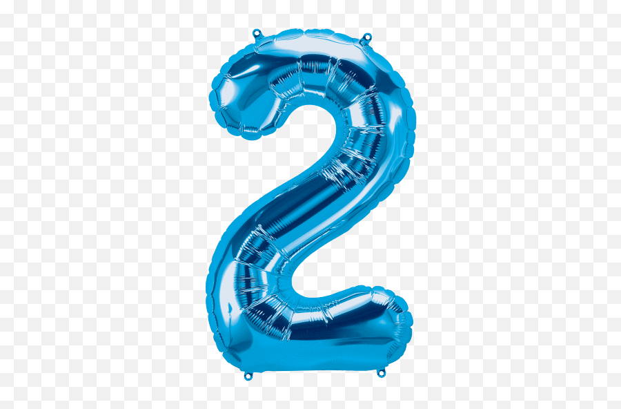 Blue Number 2 Two 34 - Blue Number 2 Balloon Png,Blue Balloon Png