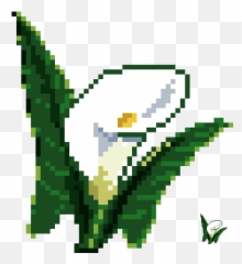 Calla Lily In Pixels U2013 Lunamatic - Bear Pixel Art Cute Png,Calla Lily Png