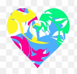 Hearts Clipart Pretty - Colorful Long Rustic png