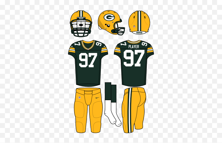 Green Bay Packers Uniform - New York Jets Home Uniform Green Bay Packers Uniform Png,Packers Png