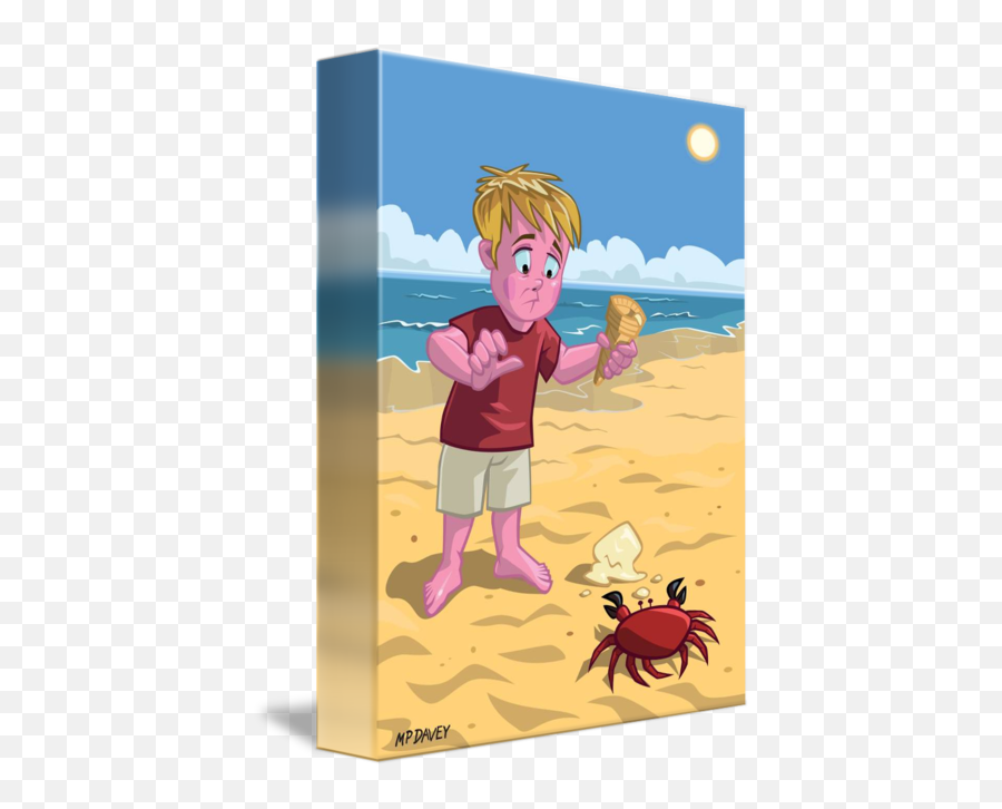 Cartoon Boy With Crab - Crab On The Beach Cartoon Png,Cartoon Boy Png