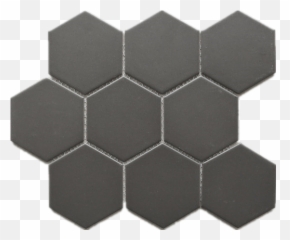 Bt - Pm04 M Size Hexagon Grey Black Porcelain Mosaic Matt Heksagon Png,Tile Png