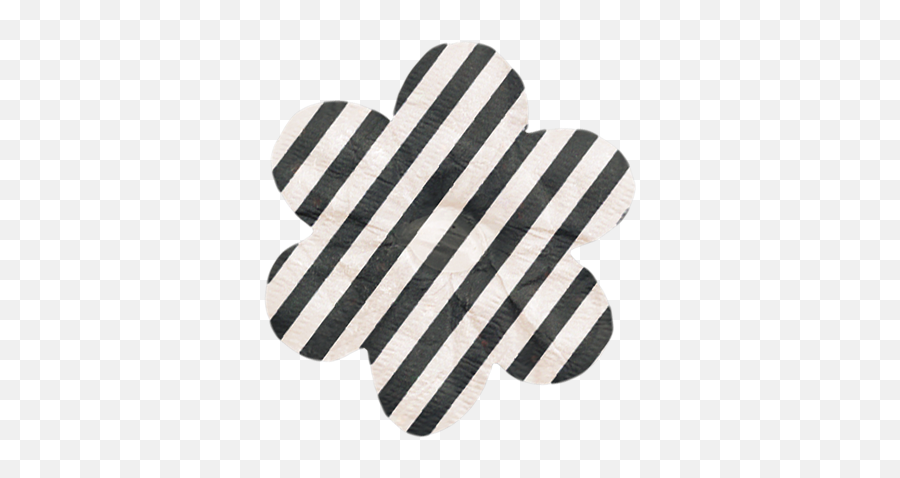 No Tricks Just Treats - Black And White Striped Flower Horizontal Png,Black Stripes Png