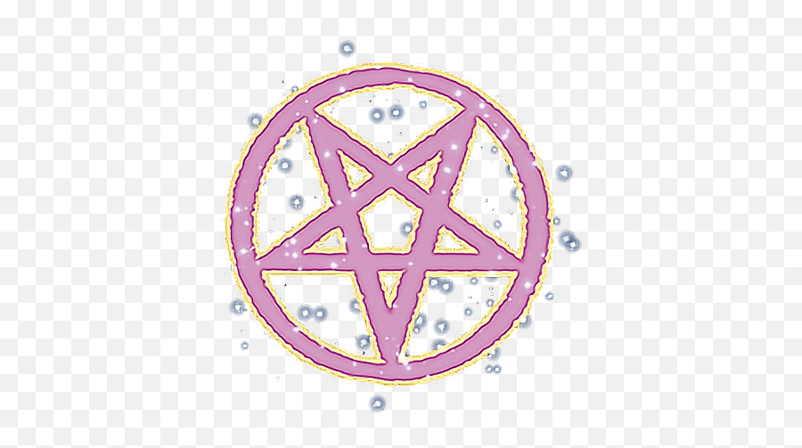 Glitter Pentagram Occult Kawaii Satan Sticker By Jazi - Pentagram Vector Png,Satanic Pentagram Png