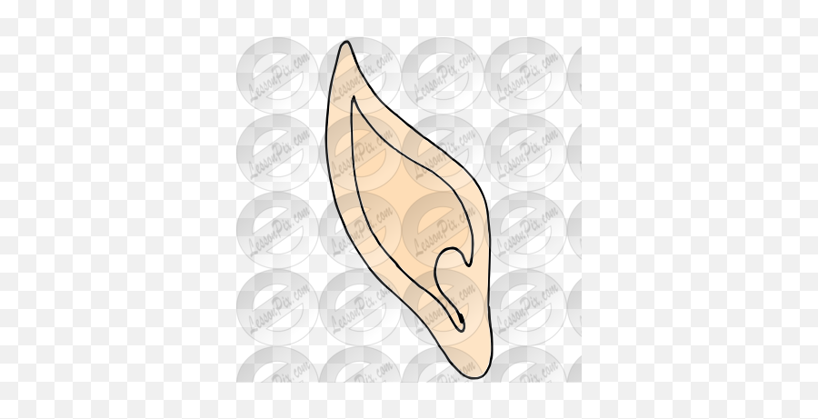 Elf Ear Picture For Classroom Therapy - Green Elf Ears Clipart Png,Elf Ear Png