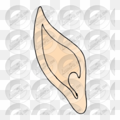 Elf Ear Picture For Classroom Therapy - Green Elf Ears Clipart Png,Elf Ear Png