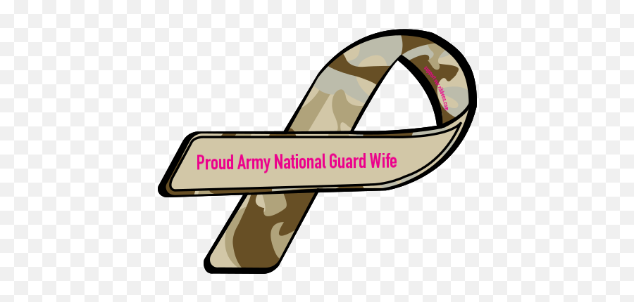 Proud Army National Guard Wife - Custom Ribbon Fight For The Cure Png,Wife Png