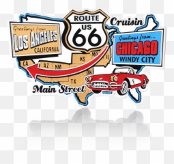 Route 66 Magnet - Automotive Decal Png,Route 66 Logo