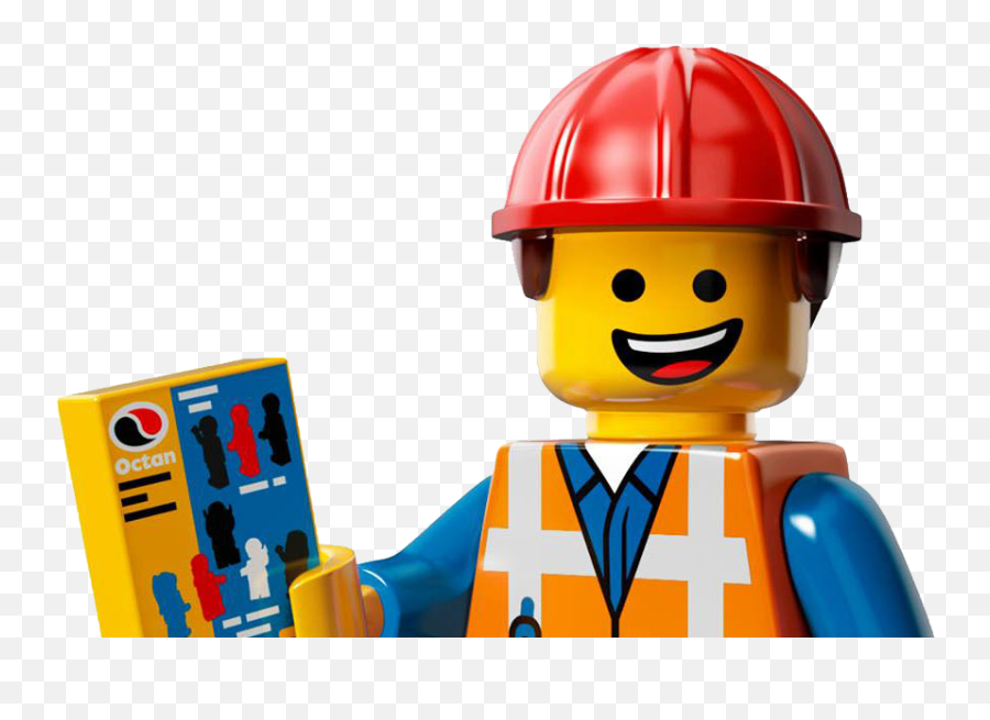 Lego Movie Hard Hat Emmet Minifigure - Lego Emmet Png,Lego Man Png
