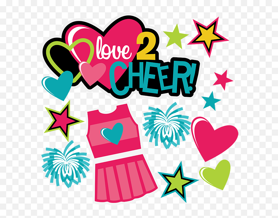 Love 2 Cheer Svg Scrapbook Collection Cheerleading Files - Love Cheer Png,Cheerleading Png