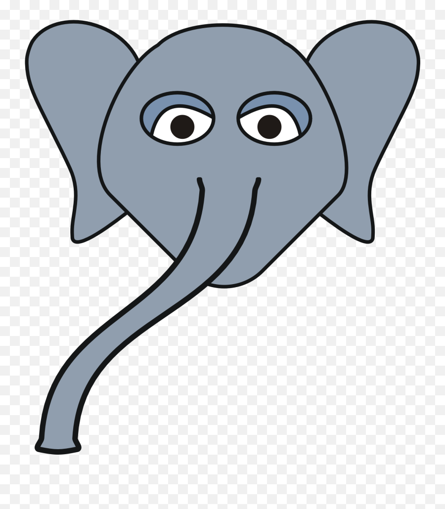 Graphic Image Of A Gray Elephants Head Png Elephant