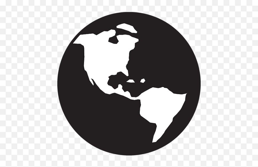 Earth - Earth Stencil Png,Globe Png Black And White