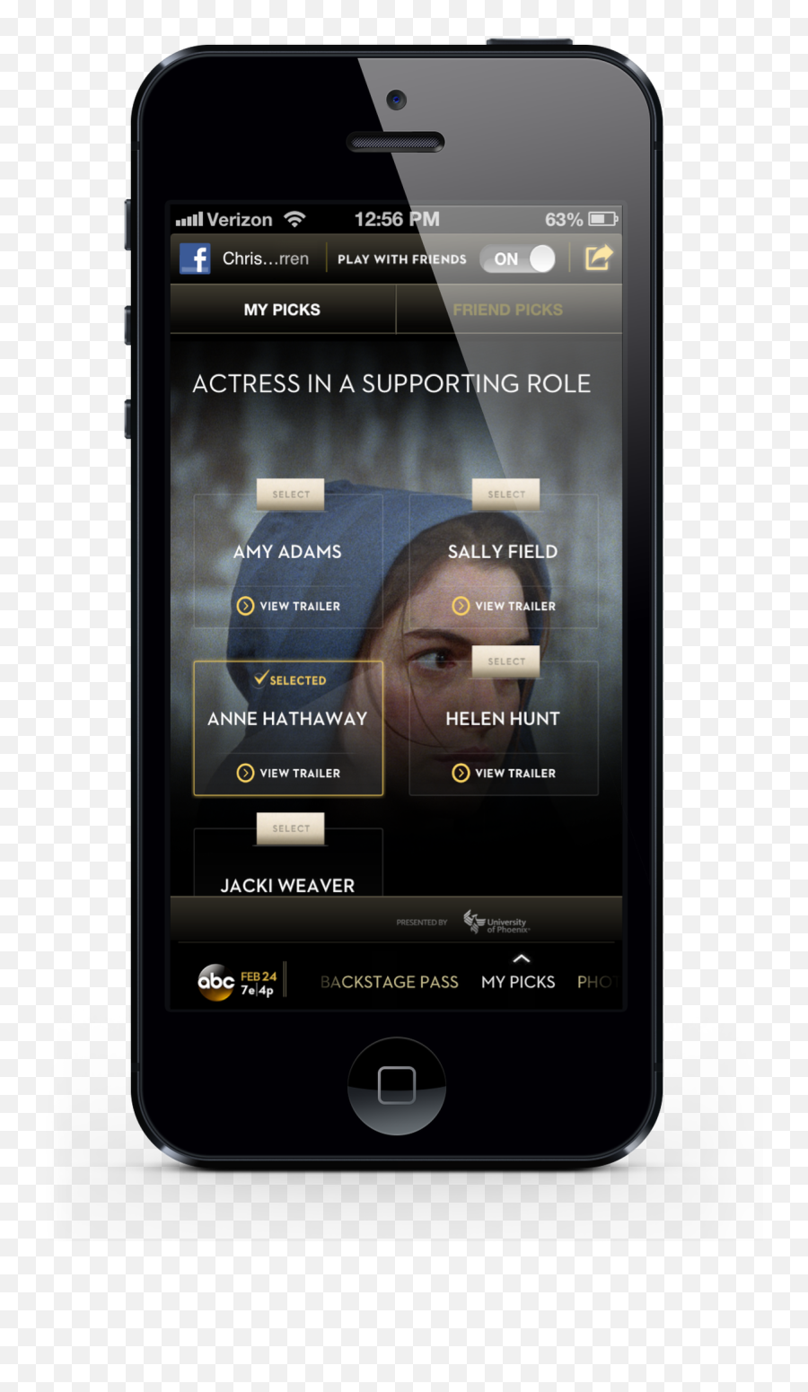 Official Oscar App Adds Android Facebook Ballots - Technology Applications Png,Oscars Png