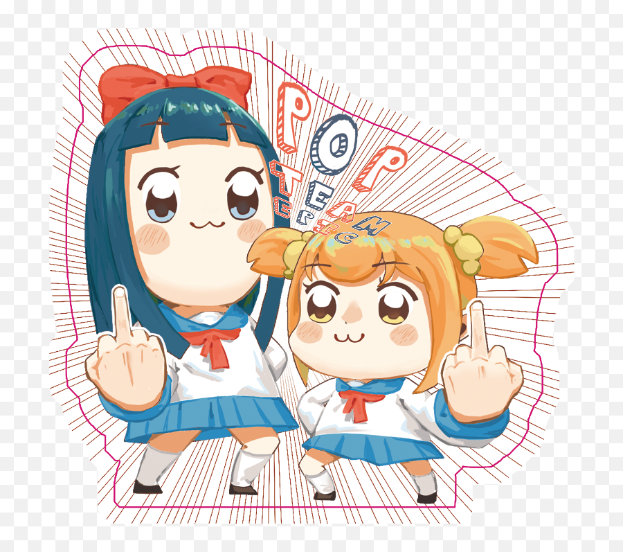 Download Popteamepic - Cartoon Png Image With No,Pop Team Epic Transparent