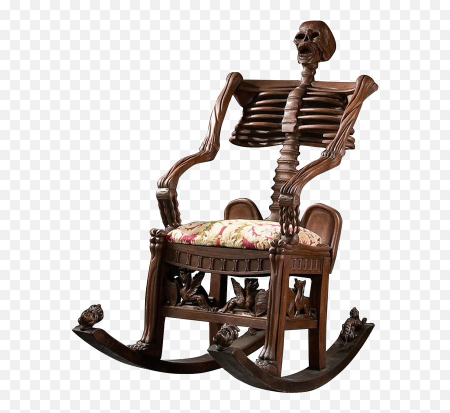 Download Skeleton Chair - Skeleton Rocking Chair Gif Full Skeleton Rocking Chair Png,Skeleton Gif Transparent
