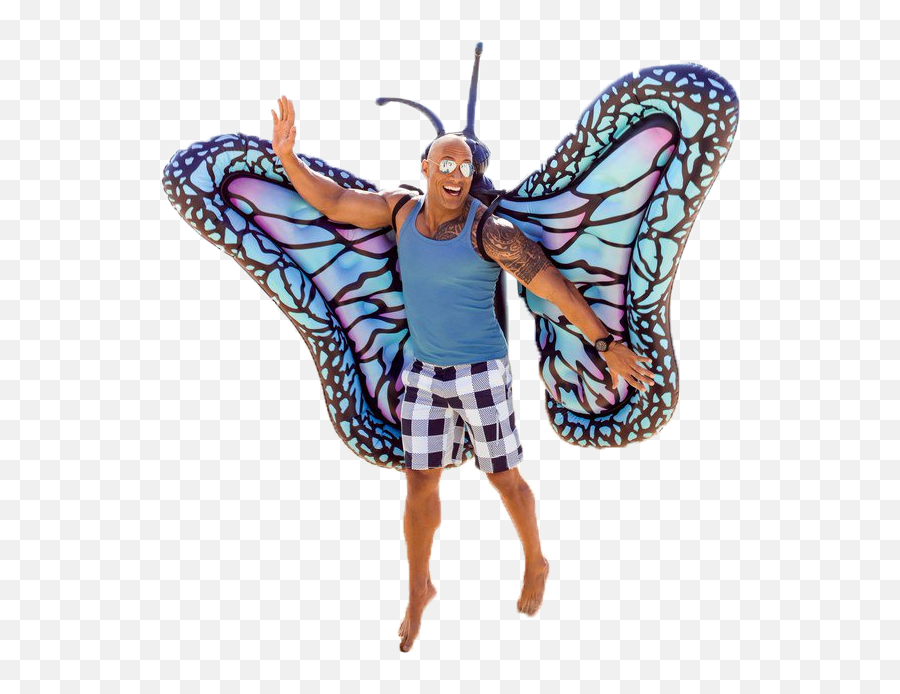 Kdin Jenzen - Person With Butterfly Wings Png,The Rock Png