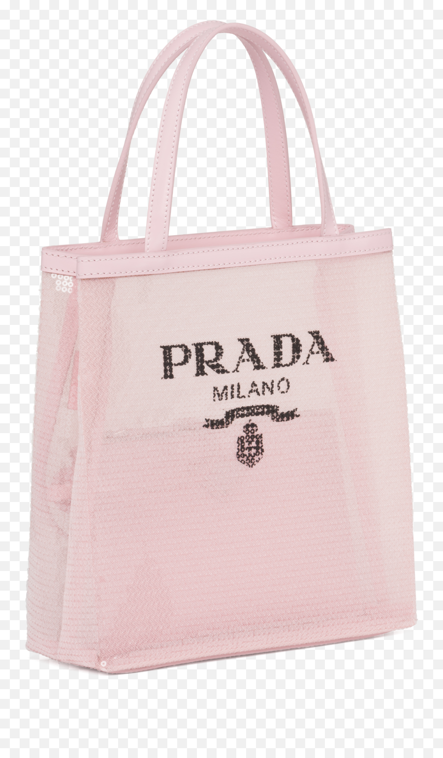 Alabaster Pink Small Sequined Mesh Tote Bag Prada - Prada Png,Tote Bag Icon