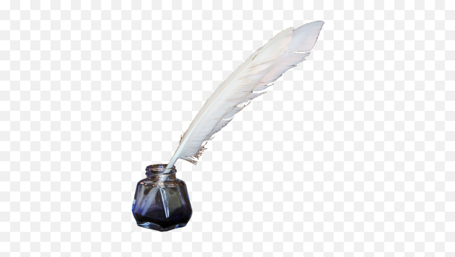Ink Bottle And Feather Png Transparent - Feather Pen And Ink No Background,Quill Pen Png