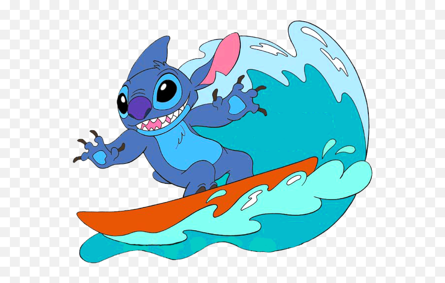Download Hd Disney Clipart Story By Cooptroop6 - Stitch On Stitch On A Surfboard Png,Surfboard Png