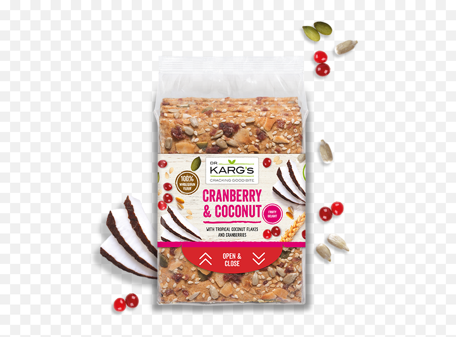 Dr Kargu0027s - Crispbread Cranberry U0026 Coconut Dr Karg Organic Crispbread Cranberry And Coconut 200g Png,Which Advertising Icon Is Usually Depicted Carrying A Cane?