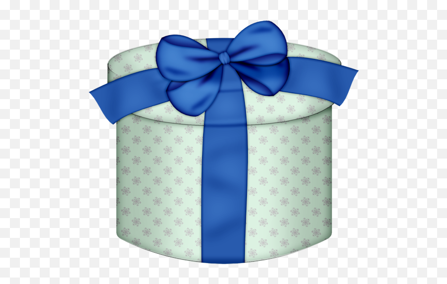 Download White Round Gift Box With Yellow Bow Png Clipart - Blue And Silver Gifts Clipart,Gift Bow Png
