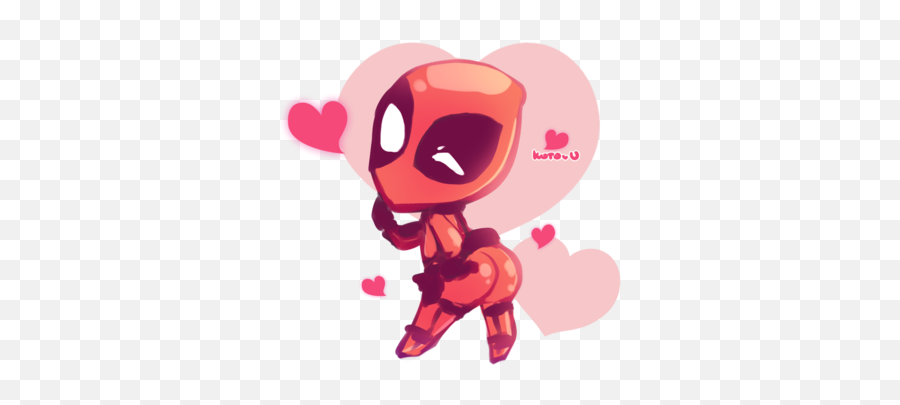 Valentine Deadpool By Kotoushka - Geek The Geek Deadpool Chibi Valentine Png,Deadpool Png