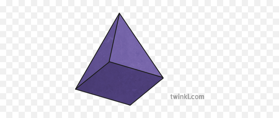 Square Based Pyramid Illustration - Twinkl Origami Png,Pyramid Png