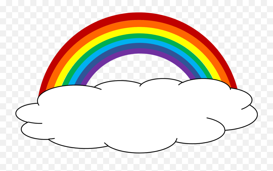 Color Clipart Rainbow Picture 759588 - Clouds With Rainbow Clipart Png,Rainbow Line Png