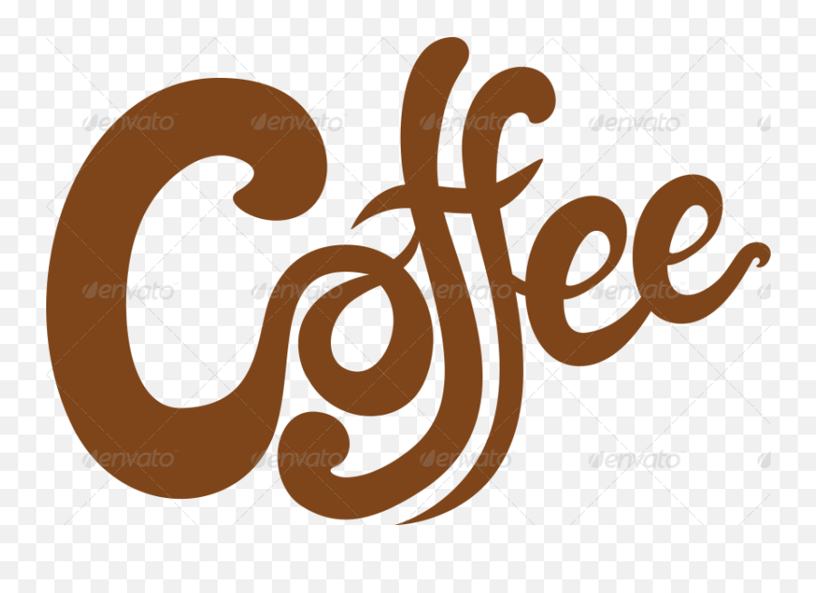 5 Handlettered Coffee Illustrations By - Coffee Word Art Transparent Png,Word Png