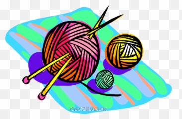 Yarn With Knitting Needles Royalty Free Vector Clip Art - Sewing Needle Png,Yarn Ball Png