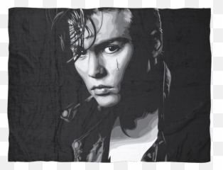 Cry Baby Walker Johnny Depp Ultra Soft Plush Fleece Blanket - Johnny Depp By Profile Png,Johnny Depp Png