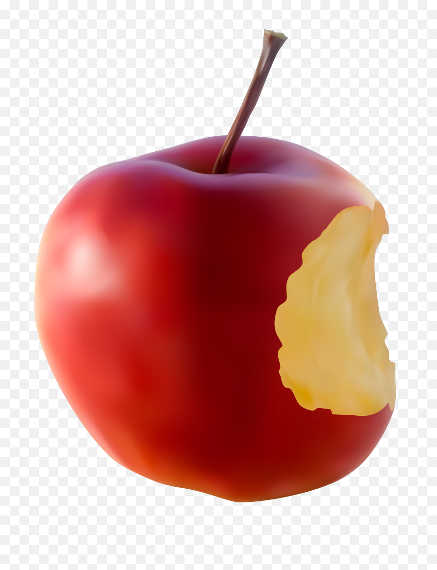 Bitten Apple Red Transparent Clipart - Bitten Apple Png,Bitten Apple Png
