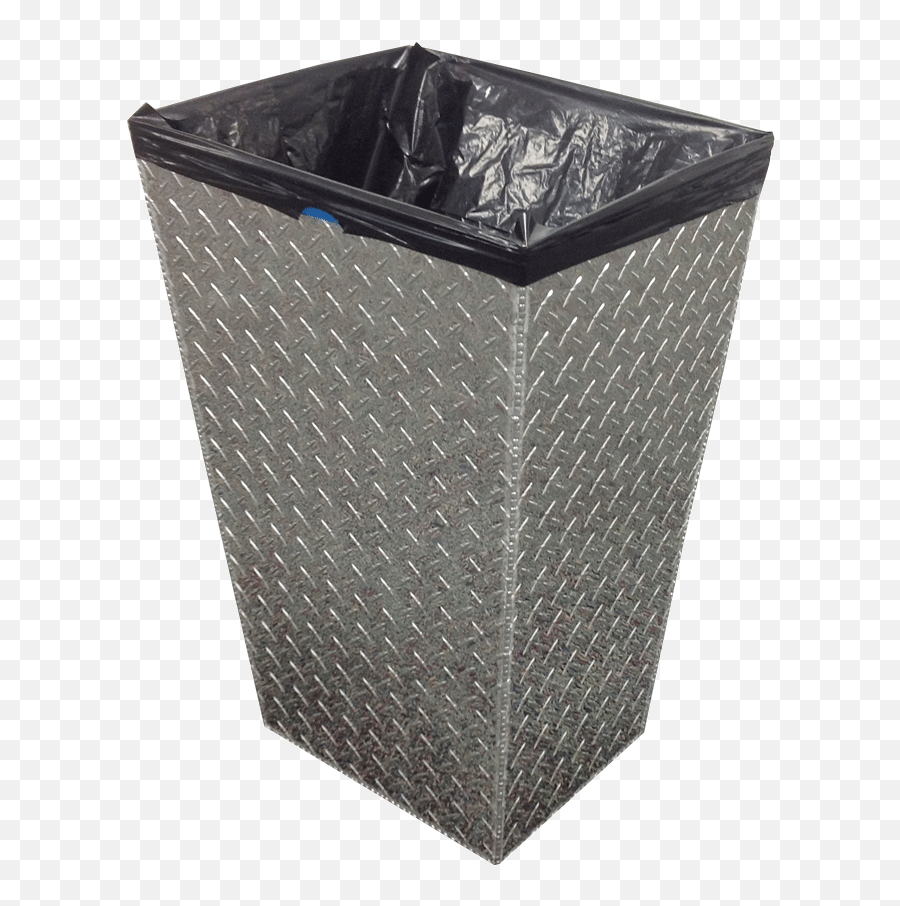 Garage Trash Can - Diamond Plate Aluminum Pit Products Laundry Basket Png,Trash Can Transparent