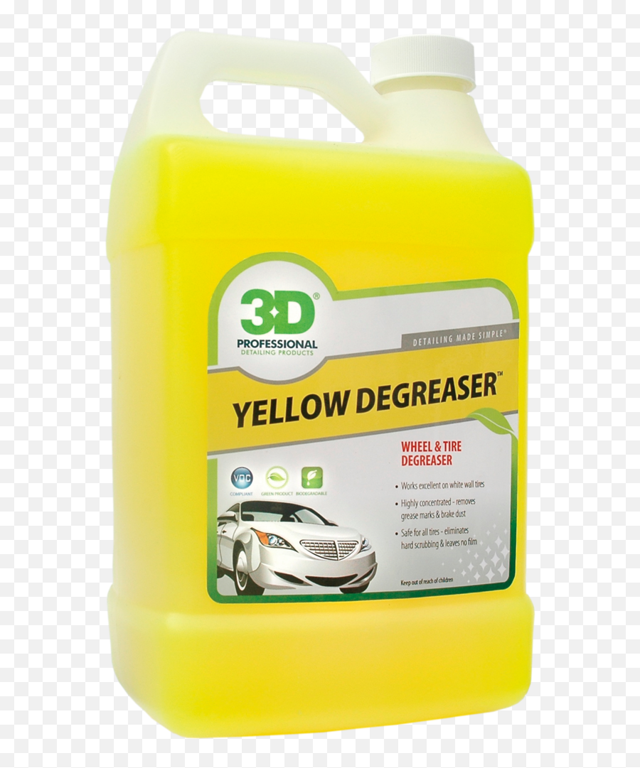 3d Yellow Degreaser - Tire And Rims 128oz Png,Tire Marks Png