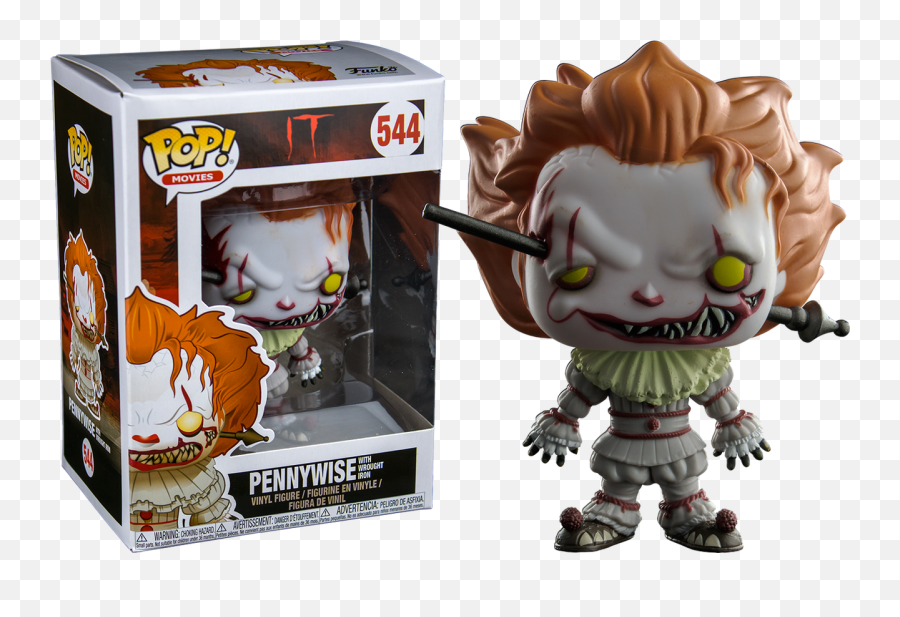 It 2017 - Pennywise With Wrought Iron Us Exclusive Pop Vinyl Figure Funko Pop Pennywise Png,Pennywise Transparent