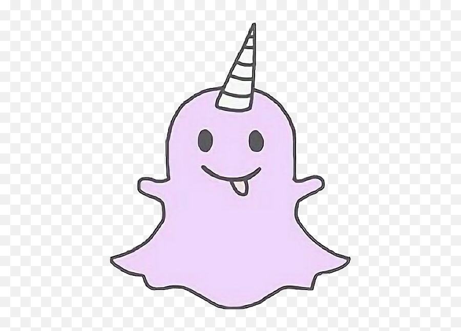 Cute Kawaii Unicorn Ghost Snapchat - Snapchat Unicorn Png,Snapchat Ghost Transparent