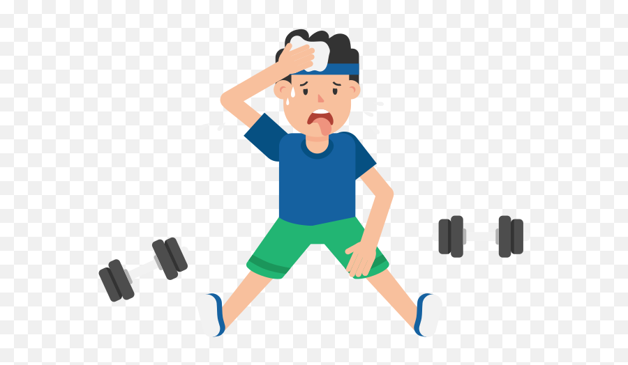 Man Tired After Workout Cartoon - Transparent Exercise Cartoon Png,Workout  Png - free transparent png images 