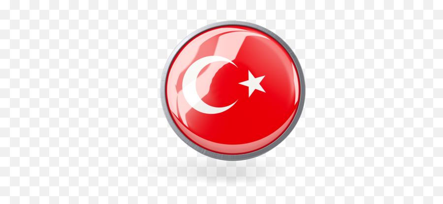 Metal Framed Round Icon - Turkey Flag Round Png,Turkey Flag Png