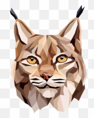 Lynx Vector Geometric Picture - Geometric Lynx Png,Lynx Png