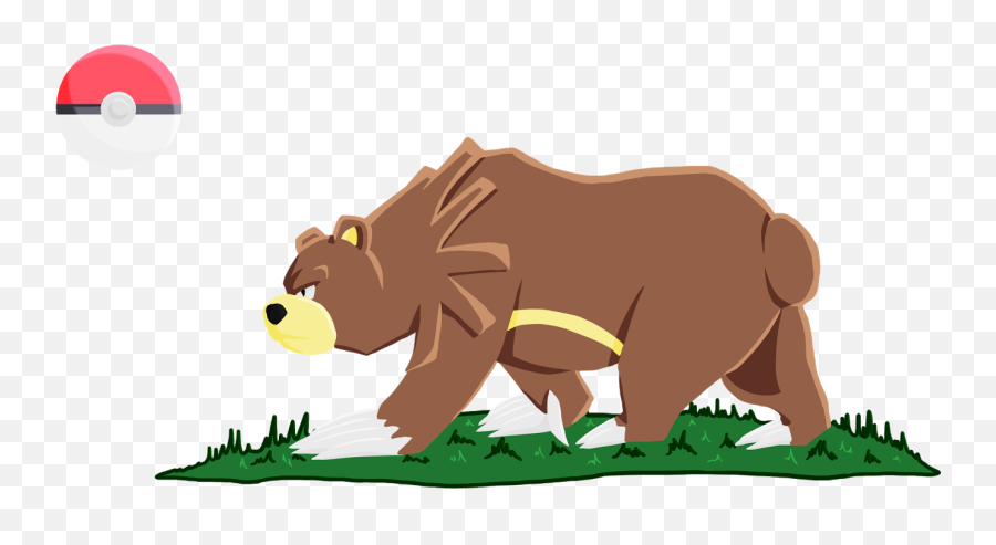 Pokemon California Bear Flag - Flag Of California Png,California Flag Png