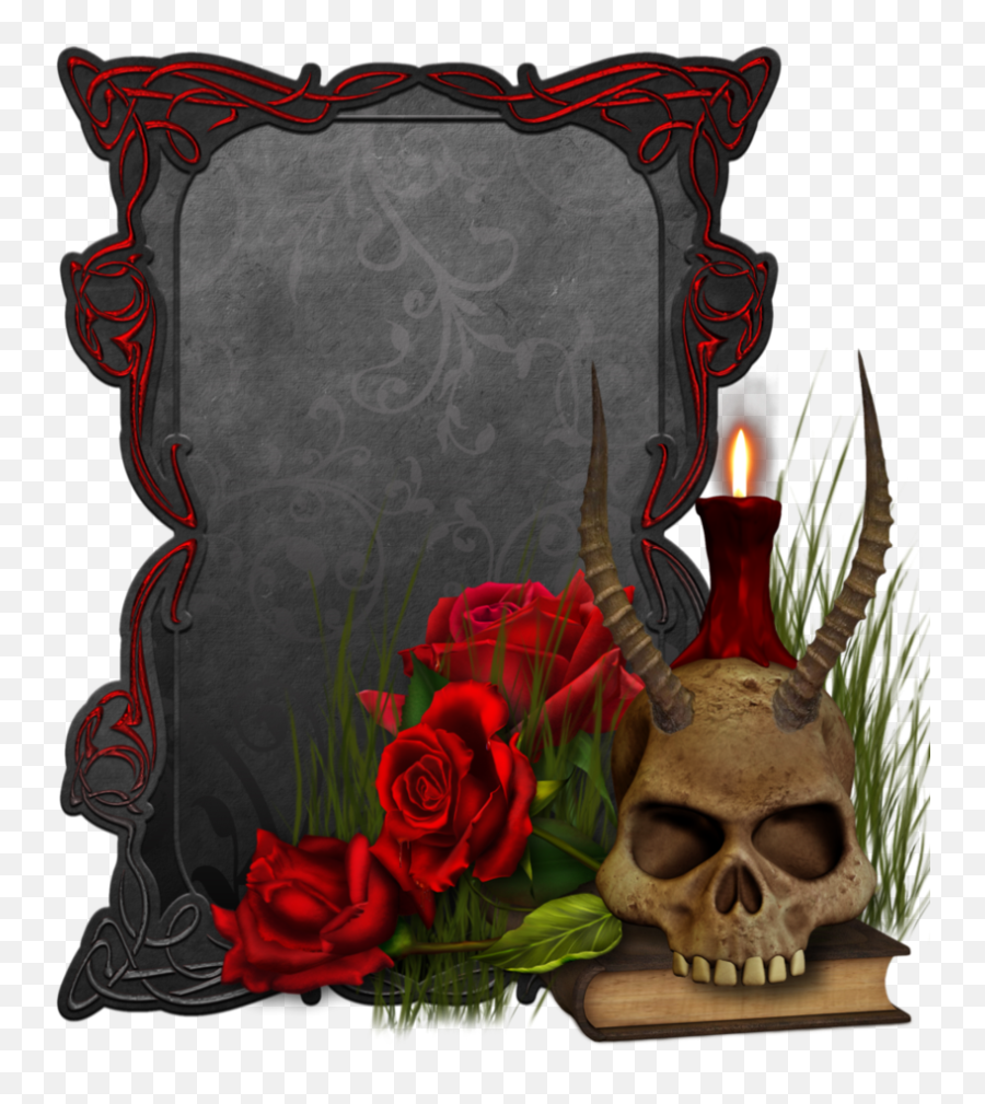 Gothic Frame - 3d Gothic Skulls Png Hd Png Download Border Gothic Frames Vector,3d Skull Png